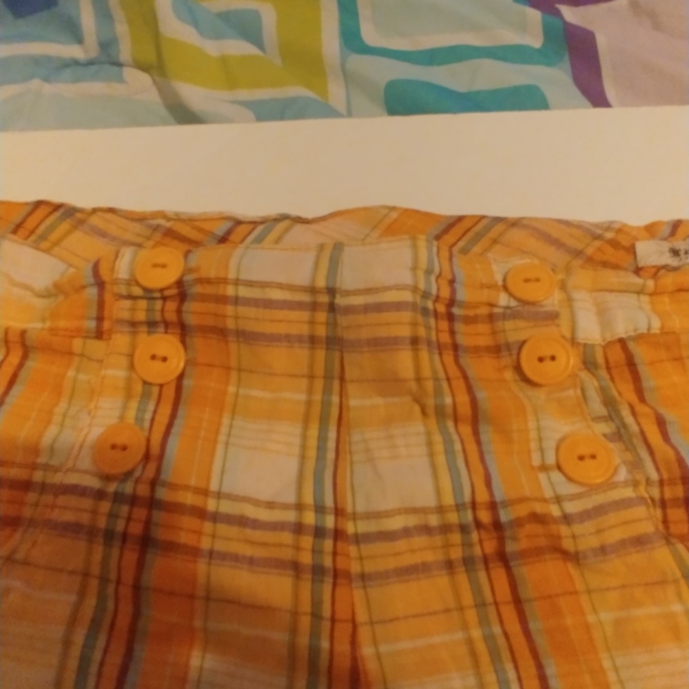 Size 24 plaid shorts By drama gold